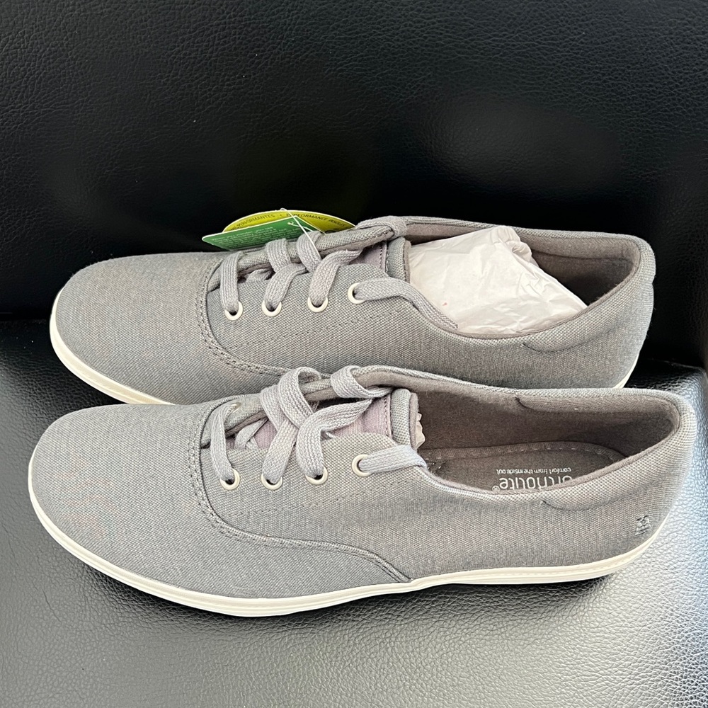 Grasshopper Ortholite Gray Canvas Women Shoes